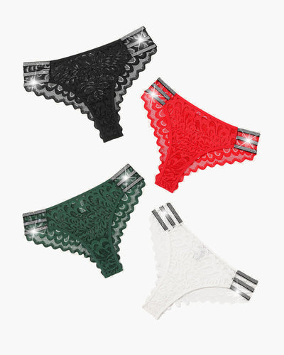 Lace Glitter Panty Cheeky Underwear