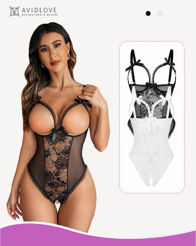 2Packs Sets Lingerie Lace Mini Bodysuit