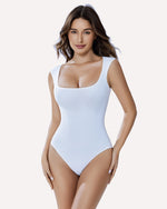 Square Neck Double Lined Bodysuit Shapewear