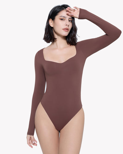 Sweetheart Neck Double Lined Bodysuit Shapewear