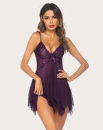 Lace Babydoll Sleepwear Outfits Plus Size Langeray